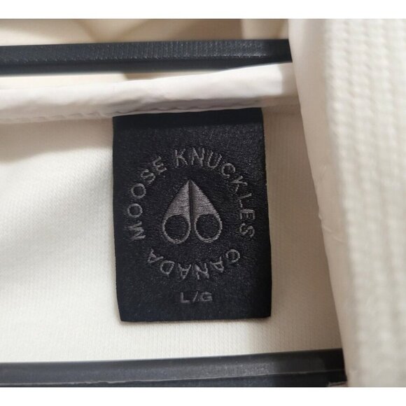 Moose Knuckles Rock Point 2 Quilted Hooded Vest Plaster White - Picture 10 of 15